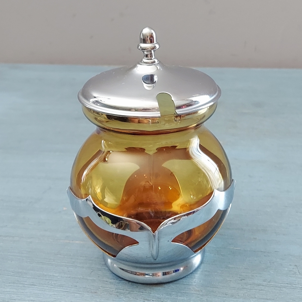 Vintage Art Deco Krome-Kraft Lidded Jar